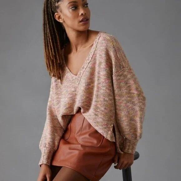 Anthropologie Pilcro Deep-V Sweater Large NWT - Picture 1 of 7